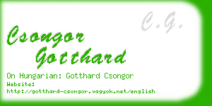 csongor gotthard business card